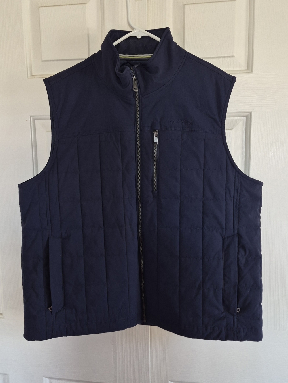Men's Orvis Navy Quilted Sleeveless Jacket Vest XL